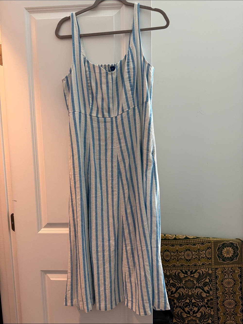 Old Navy Blue and White Striped Sundress